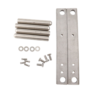 Adjustable leg bracket kit, 14T, made of stainless steel.