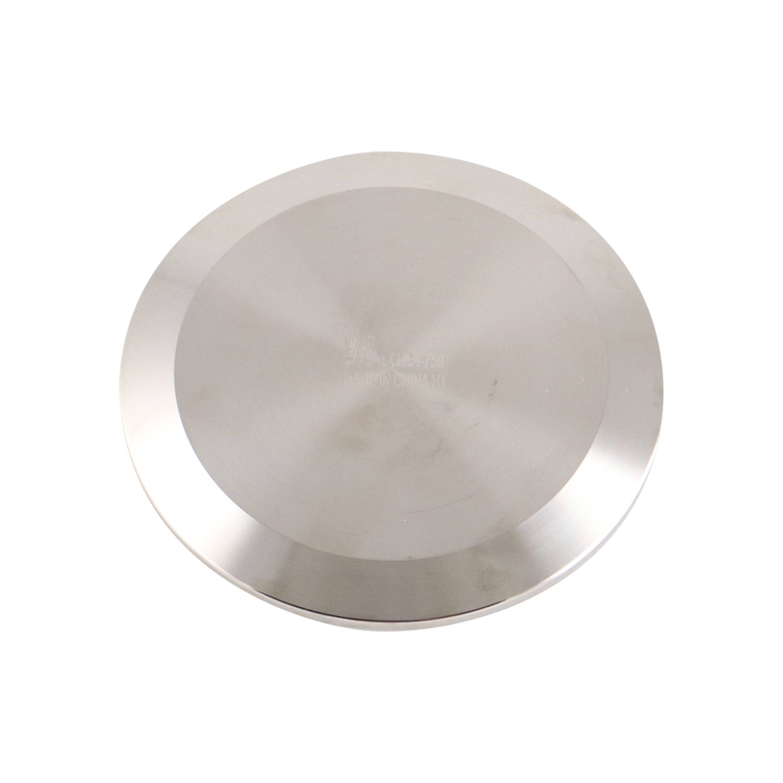 3-inch Tri-Clamp cap, made from 304 stainless steel, featuring a 32RA interior and exterior surface finish.