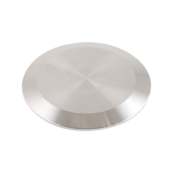4-inch Tri-Clamp cap, made from 304 stainless steel, with a 32RA interior and exterior surface finish