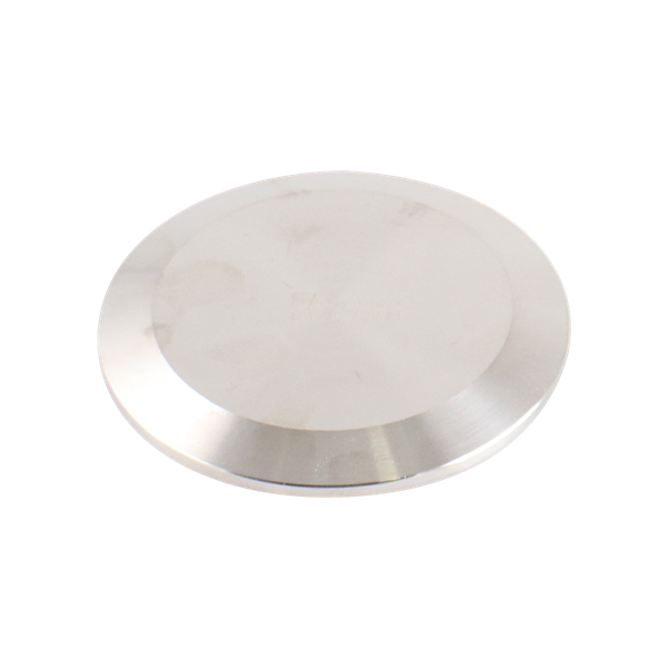 2.5-inch Tri-Clamp cap, made from 304 stainless steel, with 32RA interior and exterior surface finish