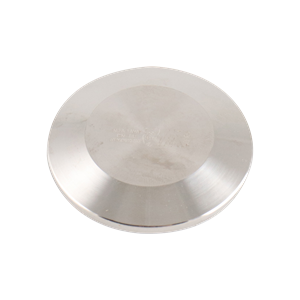 Cap compatible with 1-inch and 1.5-inch Tri-Clamp connections, made from 304 stainless steel, with a 32RA interior and exterior finish.