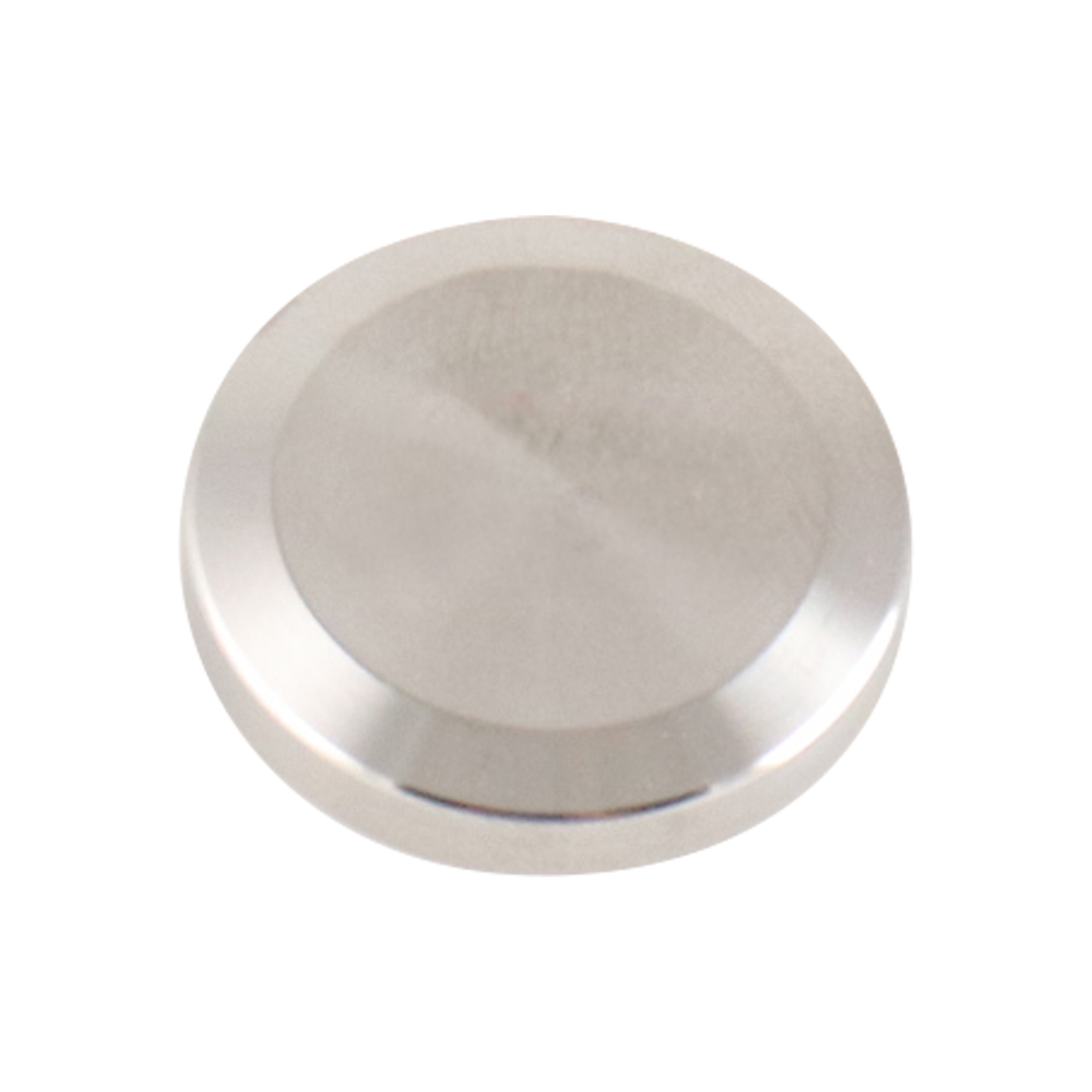 Tri-Clamp cap, compatible with 0.5-inch and 0.75-inch connections, made from 316L stainless steel, with 32RA interior and exterior surface finish