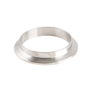 2.5-inch Tri-Clamp ferrule, made from 304 stainless steel, with 0.5-inch overall length and 32RA interior and exterior surface finish
