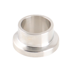 0.75-inch Tri-Clamp ferrule, made from 316L stainless steel, with 0.5-inch overall length and 32RA interior and exterior surface finish

