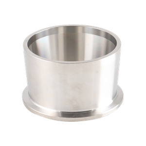 adapter, 2-inch Tri-Clamp to 2-inch butt-weld, made from Schedule 10 pipe, 316L SA479 stainless steel, with 1.5-inch overall length
