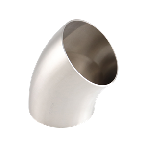 45-Degree Elbow, no tangent, 4-inch butt weld connection, made of 304 stainless steel, with a 32RA inner diameter and 32RA outer diameter.