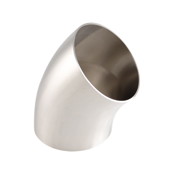45-Degree Elbow, no tangent, 4-inch butt weld connection, made of 304 stainless steel, with a 32RA inner diameter and 32RA outer diameter.