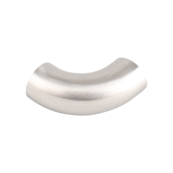 90-degree elbow, 1-inch butt-weld with no tangent, made from 316L stainless steel, with 32RA interior and exterior surface finish
