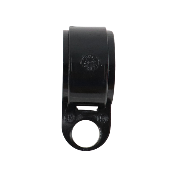 anchor insert CH hanger, 1-inch tube size, made from polysulfone, black color