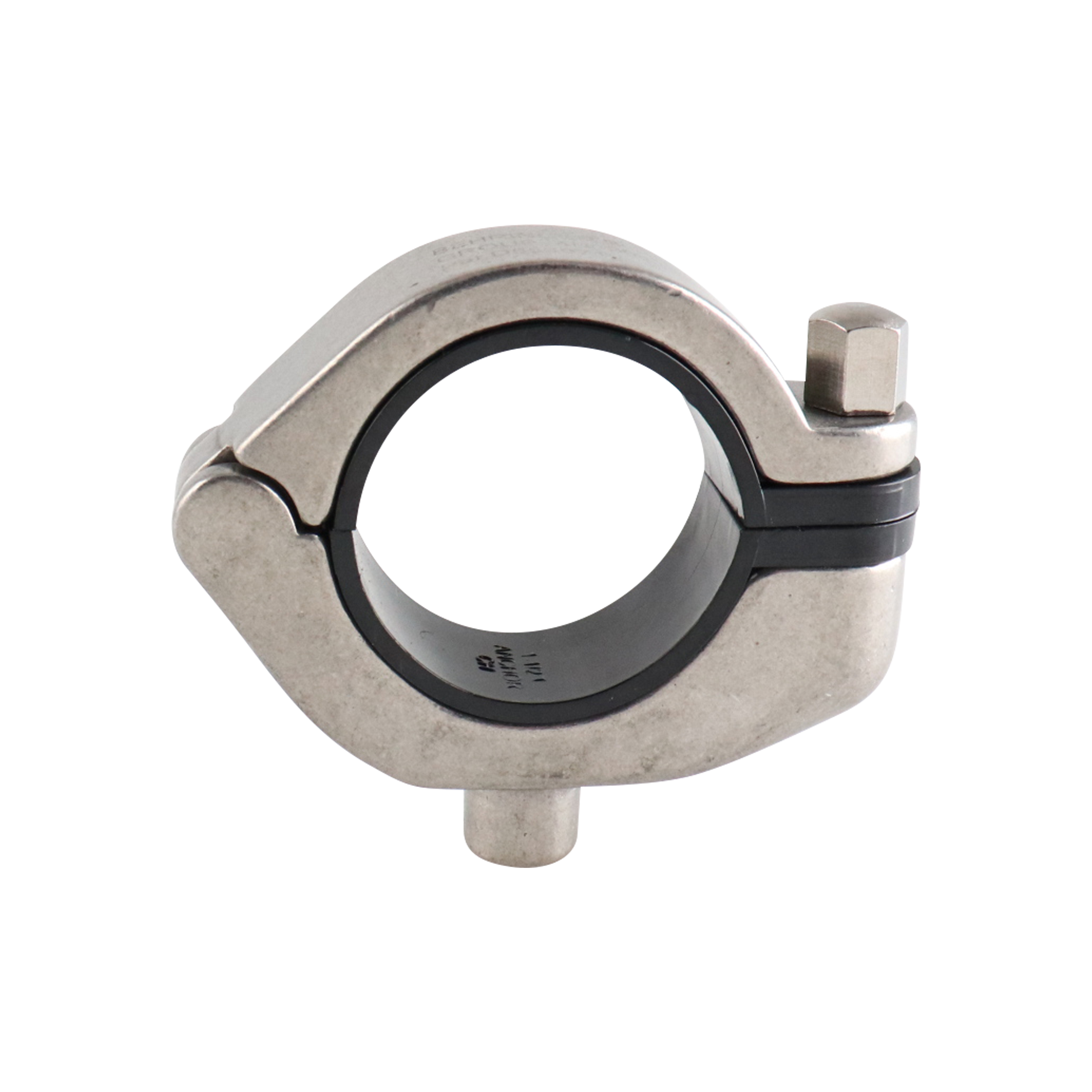 hanger CH for 1.5-inch tube with 3/8-inch threaded anchor and black insert, made from 304 stainless steel
