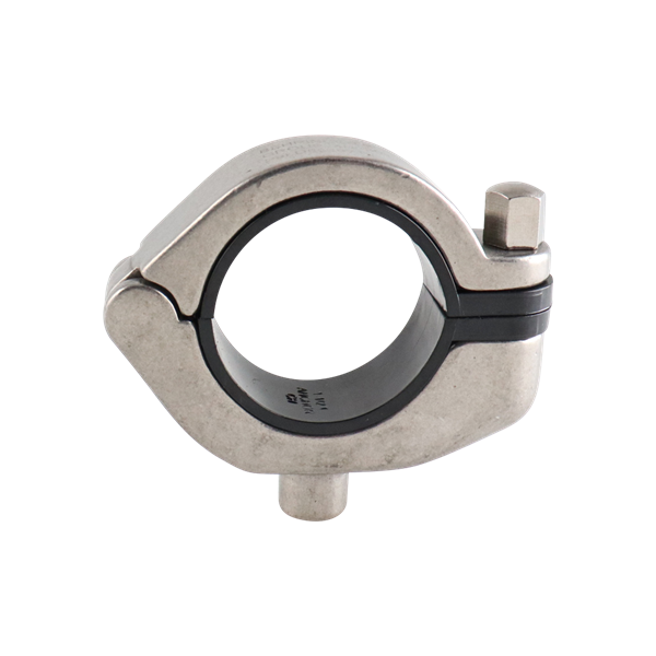 hanger CH for 1.5-inch tube with 3/8-inch threaded anchor and black insert, made from 304 stainless steel