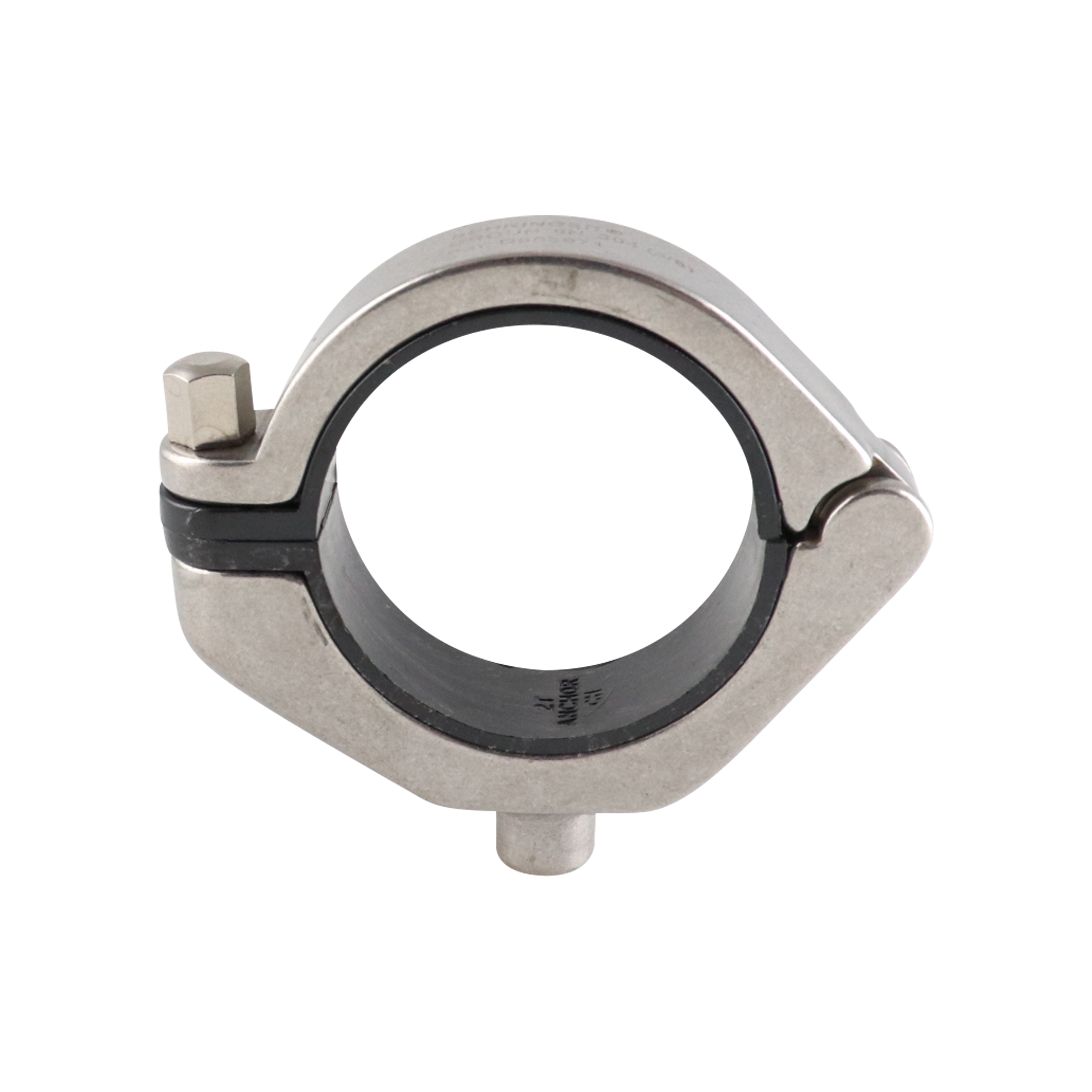 hanger CH for 2-inch tube with 3/8-inch threaded anchor and black insert, made from 304 stainless steel