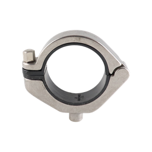 hanger CH for 2-inch tube with 3/8-inch threaded anchor and black insert, made from 304 stainless steel