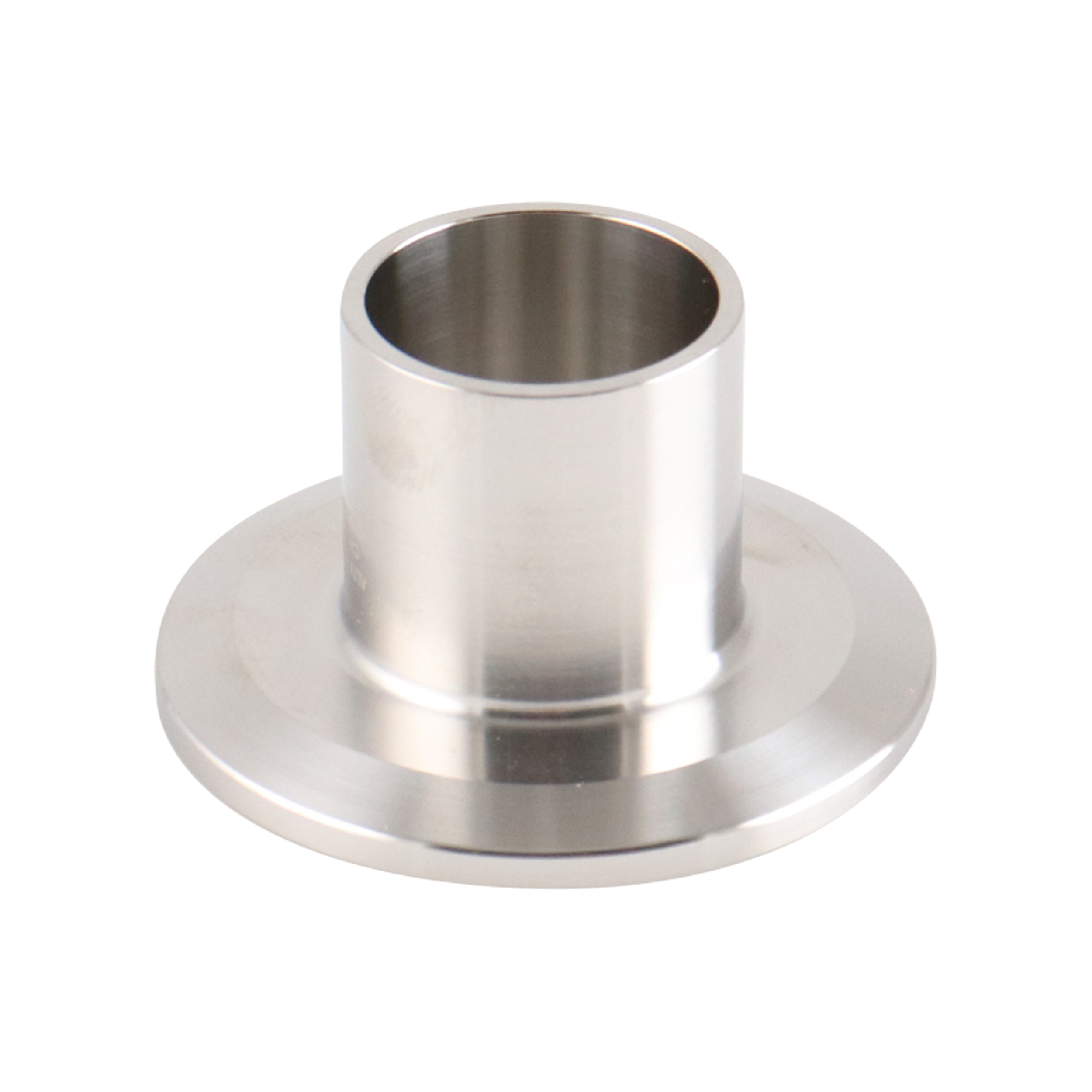 1-inch Tri-Clamp ferrule, made from 304 stainless steel, with 1.125-inch overall length and 32RA interior and exterior surface finish

