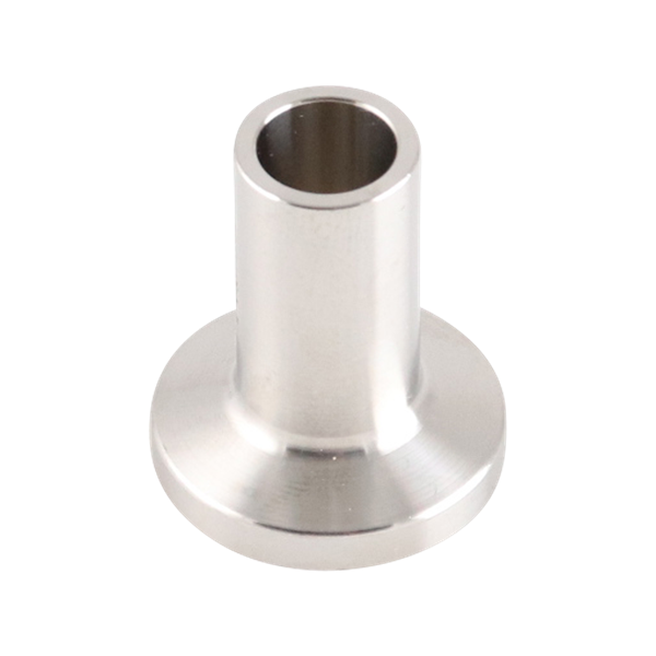 eccentric reducer, 2-inch x 1.5-inch butt-weld, made from 316L stainless steel, with 2.5-inch overall length, 20RA interior, and 32RA exterior surface finish, SF1 BPE compliant
