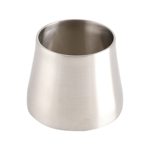 concentric reducer, 2.5-inch x 2-inch butt-weld, made from 316L stainless steel, with 2-inch overall length and 32RA interior and exterior surface finish