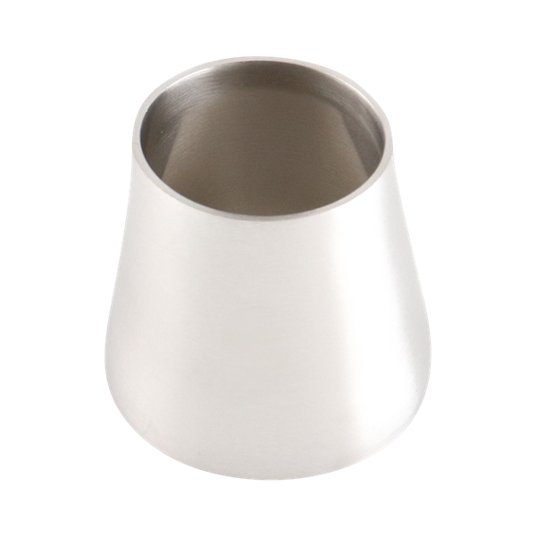 eccentric reducer, 2-inch x 1.5-inch butt-weld, made from 316L stainless steel, with 2-inch overall length and 32RA interior and exterior surface finish
