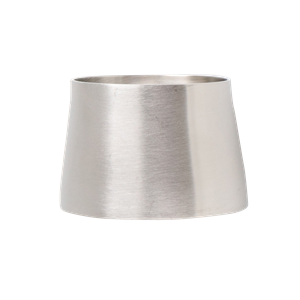 eccentric reducer, 3-inch x 2.5-inch butt-weld, made from 316L stainless steel, with 2-inch overall length and 32RA interior and exterior surface finish