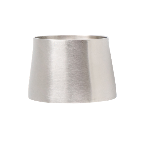 eccentric reducer, 3-inch x 2.5-inch butt-weld, made from 316L stainless steel, with 2-inch overall length and 32RA interior and exterior surface finish