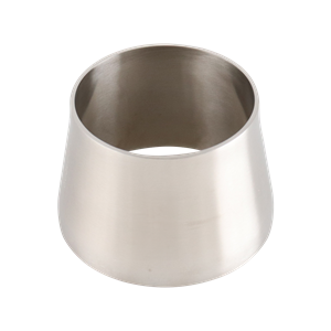 concentric reducer, 3-inch x 2.5-inch butt-weld, made from 316L stainless steel, with 2-inch overall length and 32RA interior and exterior surface finish