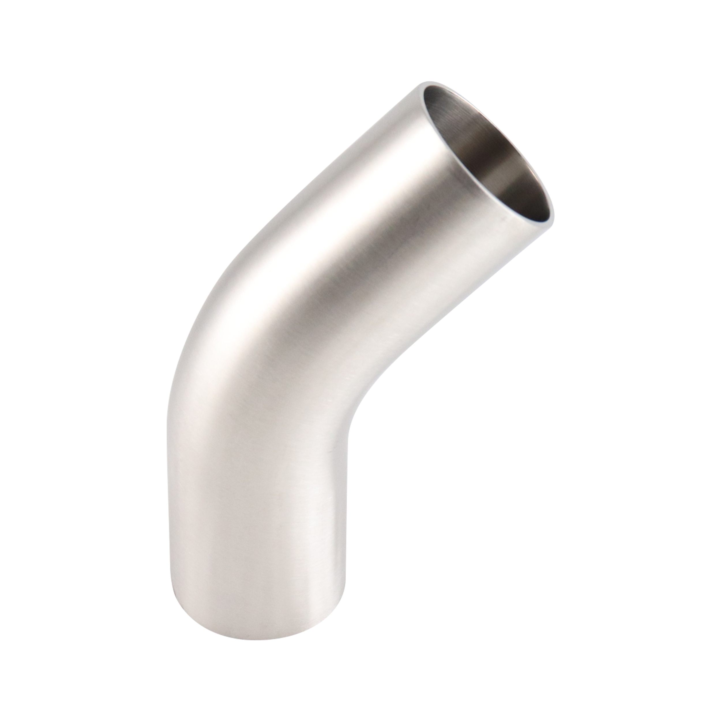 45-degree elbow, 1.5-inch butt-weld, made from 304 stainless steel, with a 32RA interior and exterior surface finish