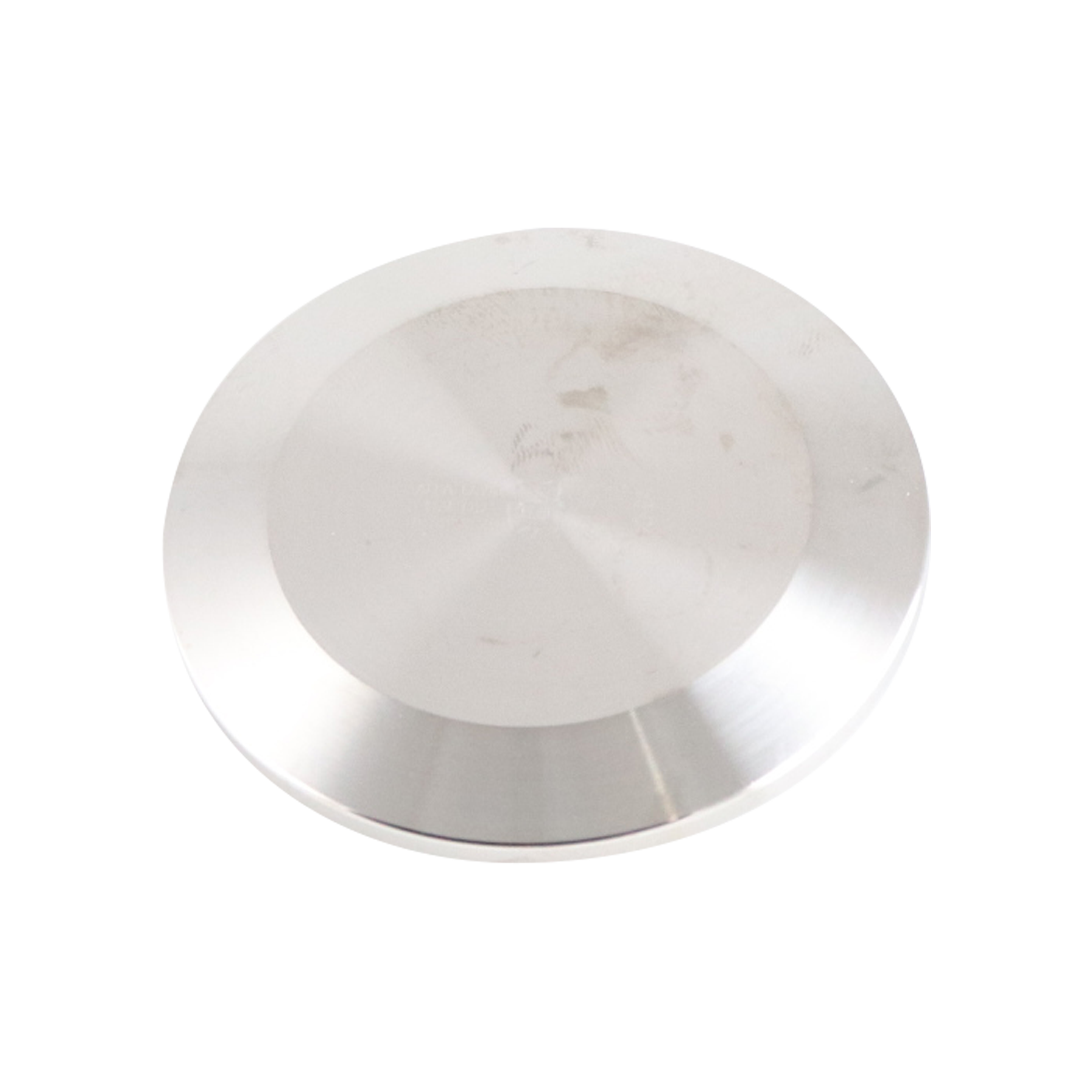 2-inch Tri-Clamp cap, constructed from 304 stainless steel, with a 32RA interior and exterior surface finish.