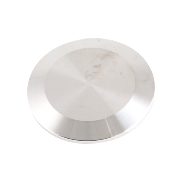 2-inch Tri-Clamp cap, constructed from 304 stainless steel, with a 32RA interior and exterior surface finish.