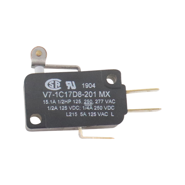 Micro switch model V3L3D8, designed for industrial electrical applications.