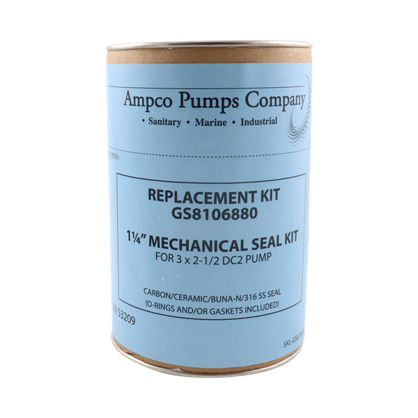 Seal Kit, Carbon/Ceramic (C/Cer) design, Buna material, DC2 model, 1.25-inch size, manufactured by Ampco.