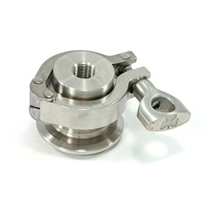 Air blow check valve 1.5" tri-clamp 0.375" FPT EPDM