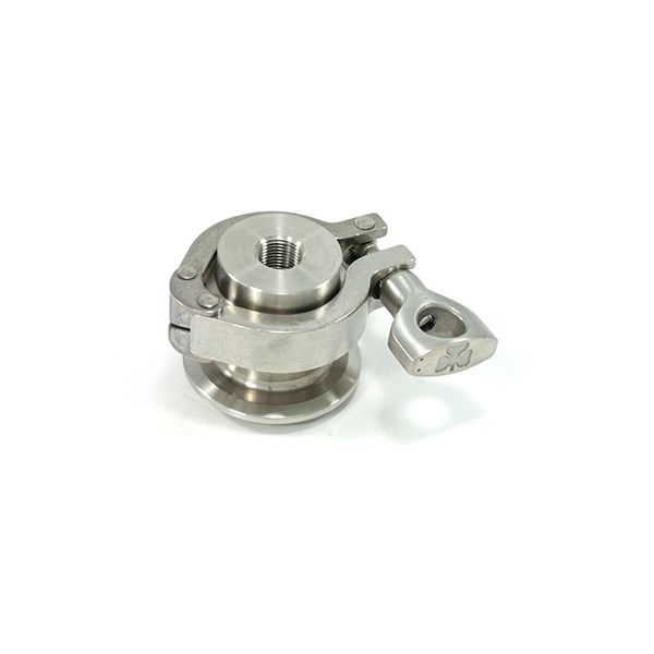 Air blow check valve 1.5" tri-clamp 0.375" FPT EPDM
