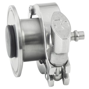 Air blow check valve 1.5" tri-clamp 0.25" male quick connect