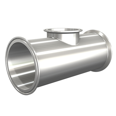 Reducing tee 4x3 tri-clamp 316L 20Ra inner diameter 32Ra outer diameter BPE SF1
