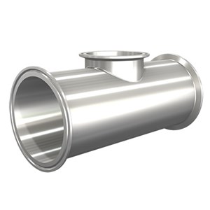 Reducing tee 4x3 tri-clamp 316L 20Ra inner diameter 32Ra outer diameter BPE SF1