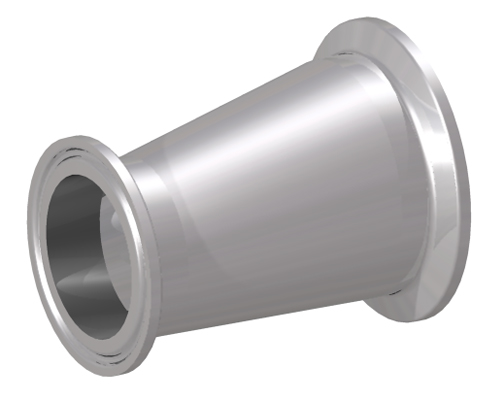 Eccentric reducer 2.5x2 tri-clamp 316l 3" OAL 32Ra inner diameter 32Ra outer diameter