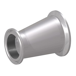 Eccentric reducer 2.5x2 tri-clamp 316l 3" OAL 32Ra inner diameter 32Ra outer diameter