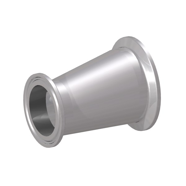 Eccentric reducer 2.5x2 tri-clamp 316l 3" OAL 32Ra inner diameter 32Ra outer diameter