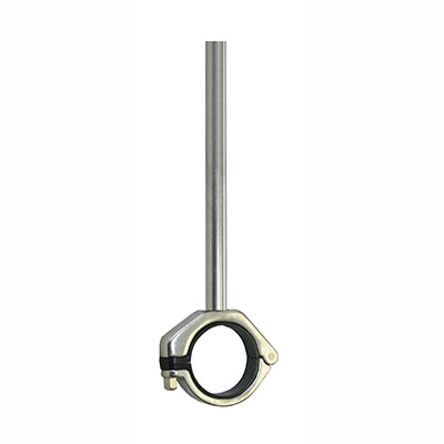 CH hanger 4" tube rigid anchor black insert 6" rod 304