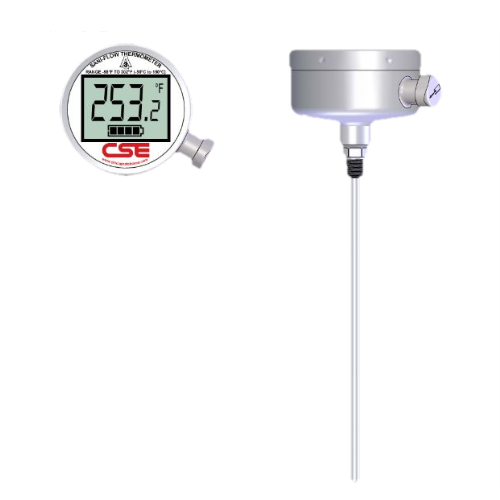 Digital thermometer 0.5" MPT center back mount