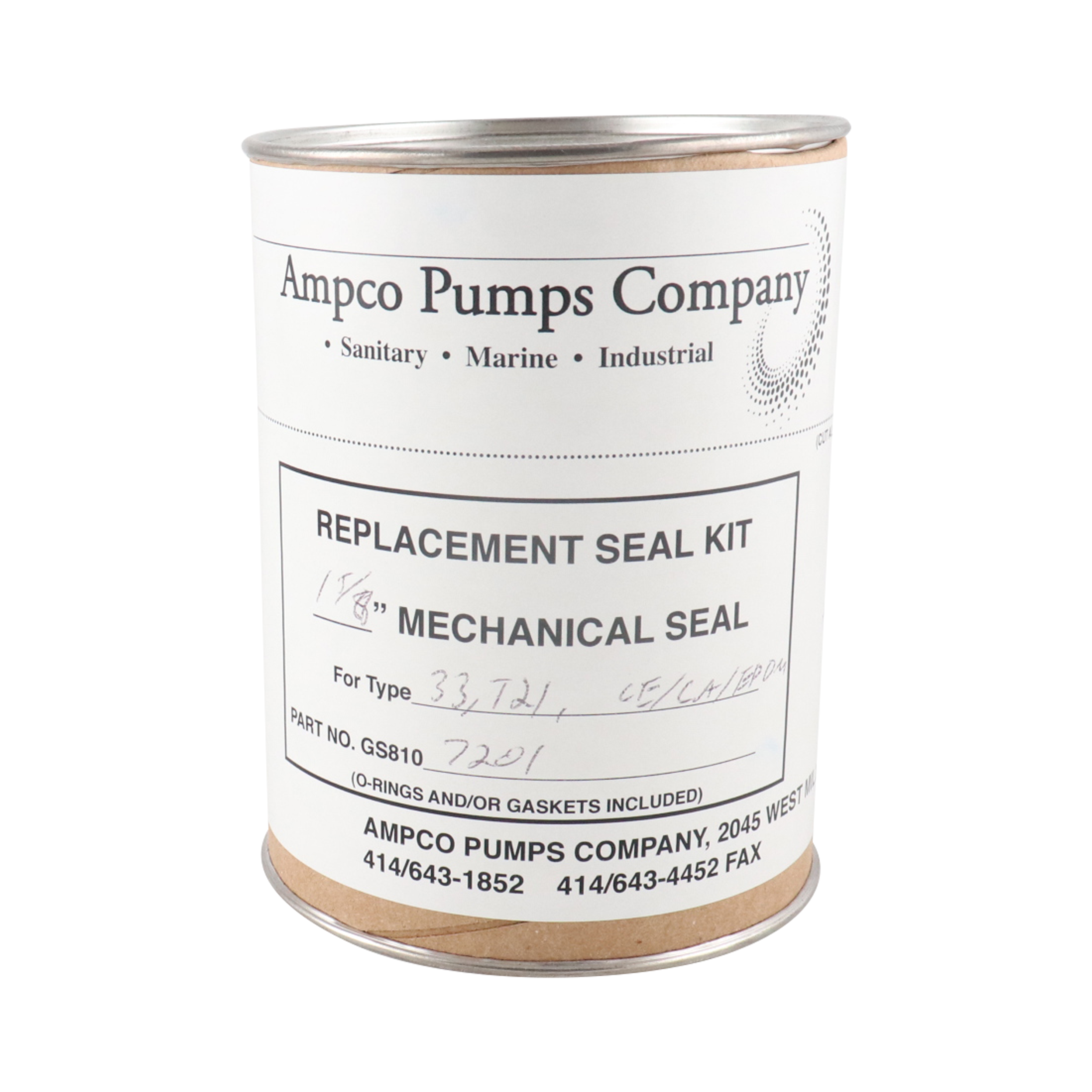 Seal kit, C/CA, EPDM, 33 T21, 1.625", Ampco