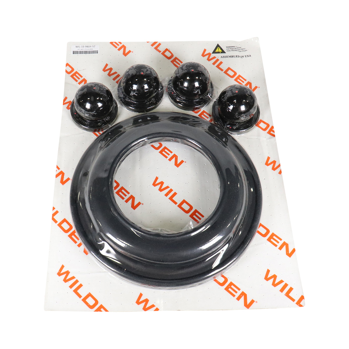 Repair kit for 3-inch wet components, combo metal with Buna elastomers, compatible with Wilden pumps.