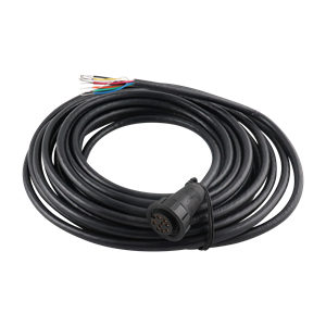 Molded cable assembly, 30 feet in length, designed for secure electrical connections.