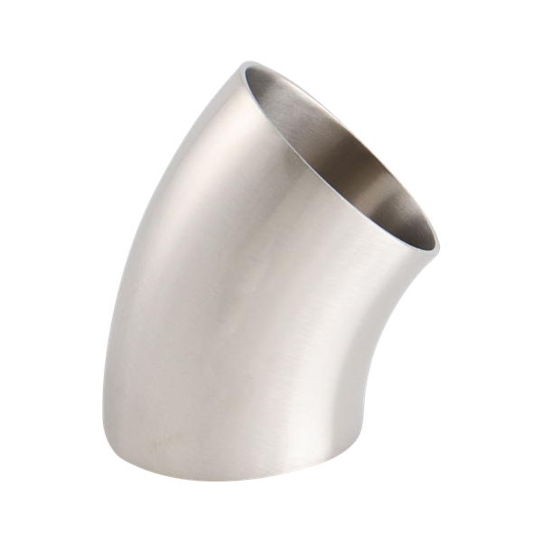 45-Degree Elbow with no tangent, 2-inch butt weld, made of 304 stainless steel, with a 32RA inner diameter and 32RA outer diameter.
