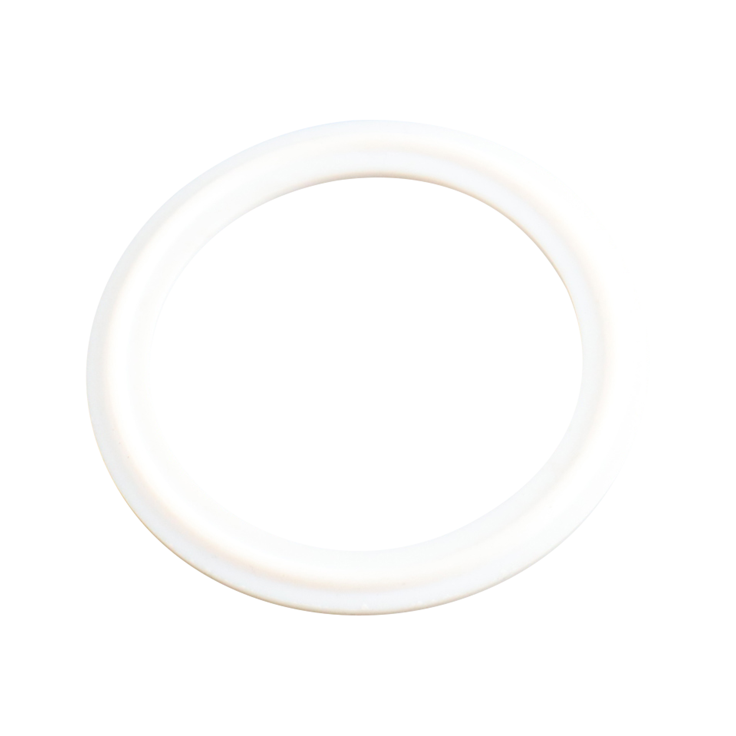 2-inch Tri-Clamp gasket, made from Teflon, compliant with USP Class VI standards for hygienic applications