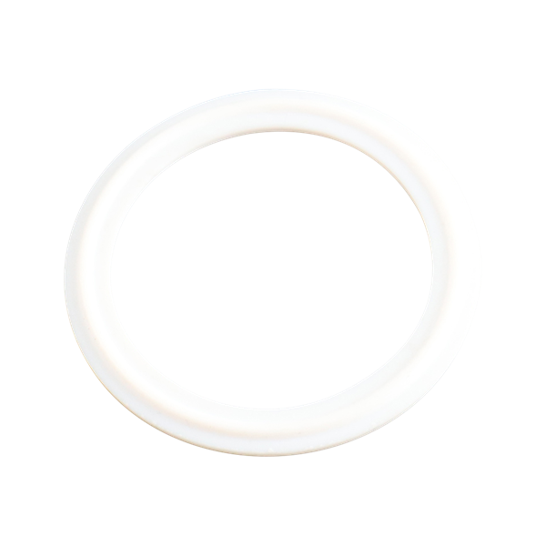 2-inch Tri-Clamp gasket, made from Teflon, compliant with USP Class VI standards for hygienic applications