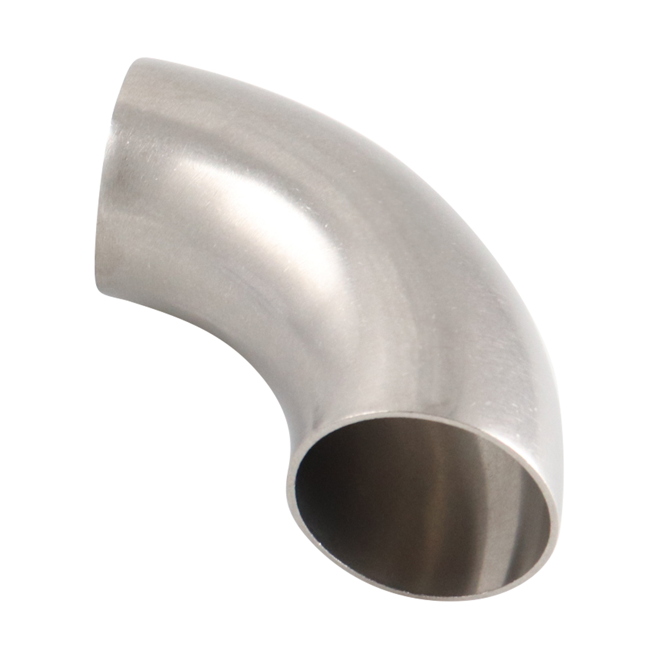 90-degree elbow, 1-inch butt-weld with no tangent, made from 304 stainless steel, with 32RA interior and exterior surface finish
