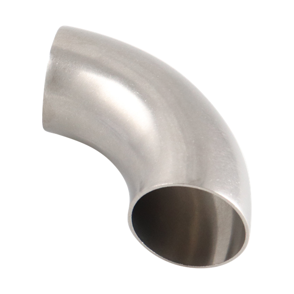 90-degree elbow, 1-inch butt-weld with no tangent, made from 304 stainless steel, with 32RA interior and exterior surface finish