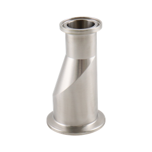 Eccentric Reducer, 1.5-inch x 1-inch, Tri-Clamp connection, made of 316L stainless steel, 3.5 inches long, 20RA internal surface finish, 32RA external finish, SF1 BPE compliant.