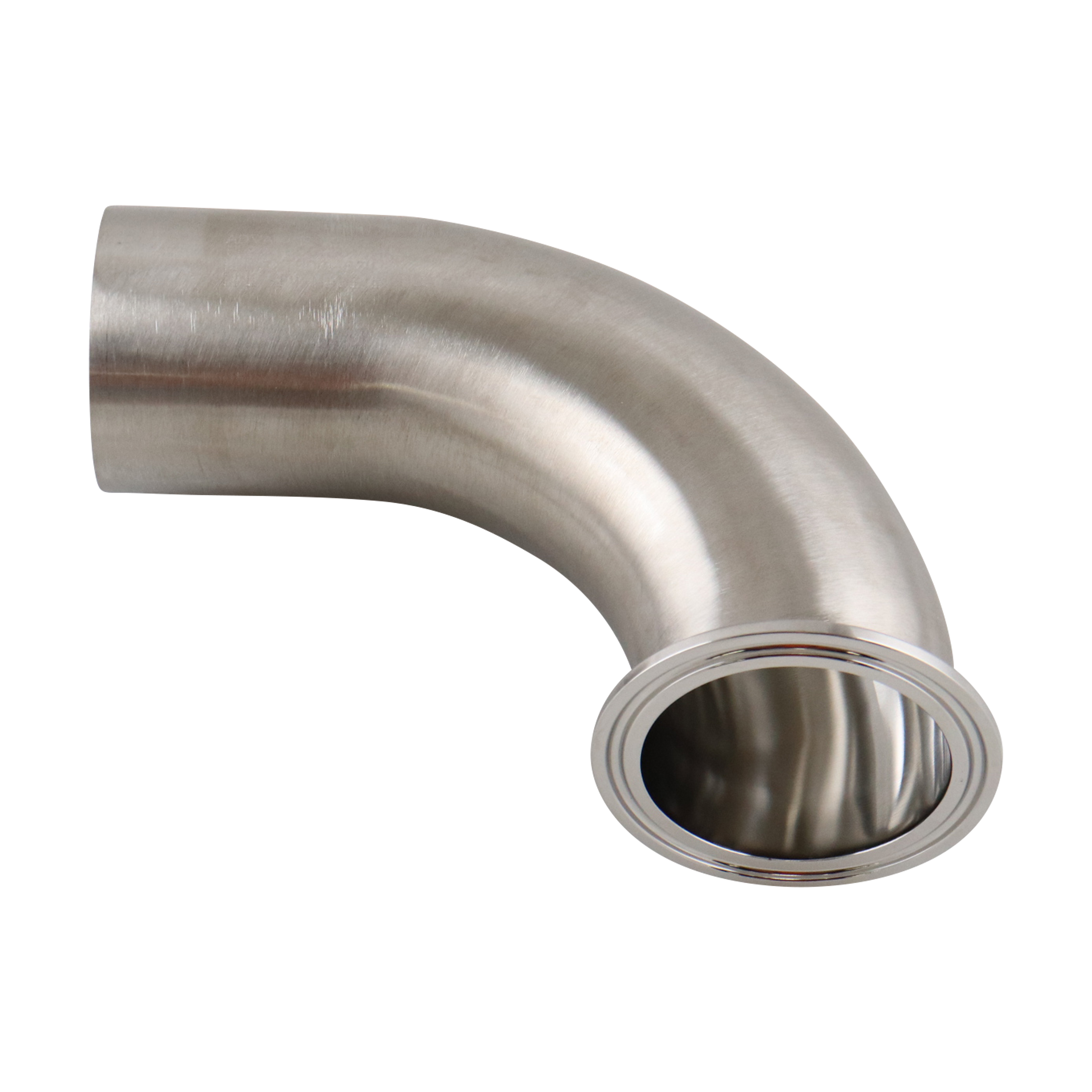 Elbow, 92 degree, 1.5" tri-clamp x butt weld, 316L, 15Ra EP ID, 32Ra OD, SF4 BPE