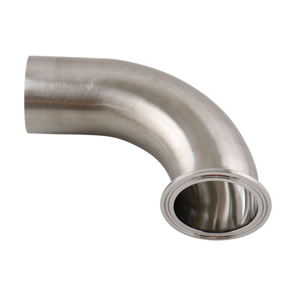 Elbow, 92 degree, 1.5" tri-clamp x butt weld, 316L, 15Ra EP ID, 32Ra OD, SF4 BPE